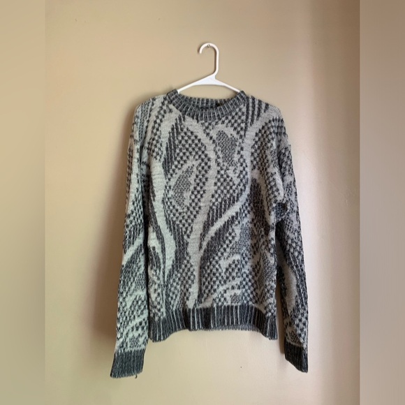 Vintage 90’s men’s textured sweater, grandpa core, medium 3D knit - Picture 1 of 5